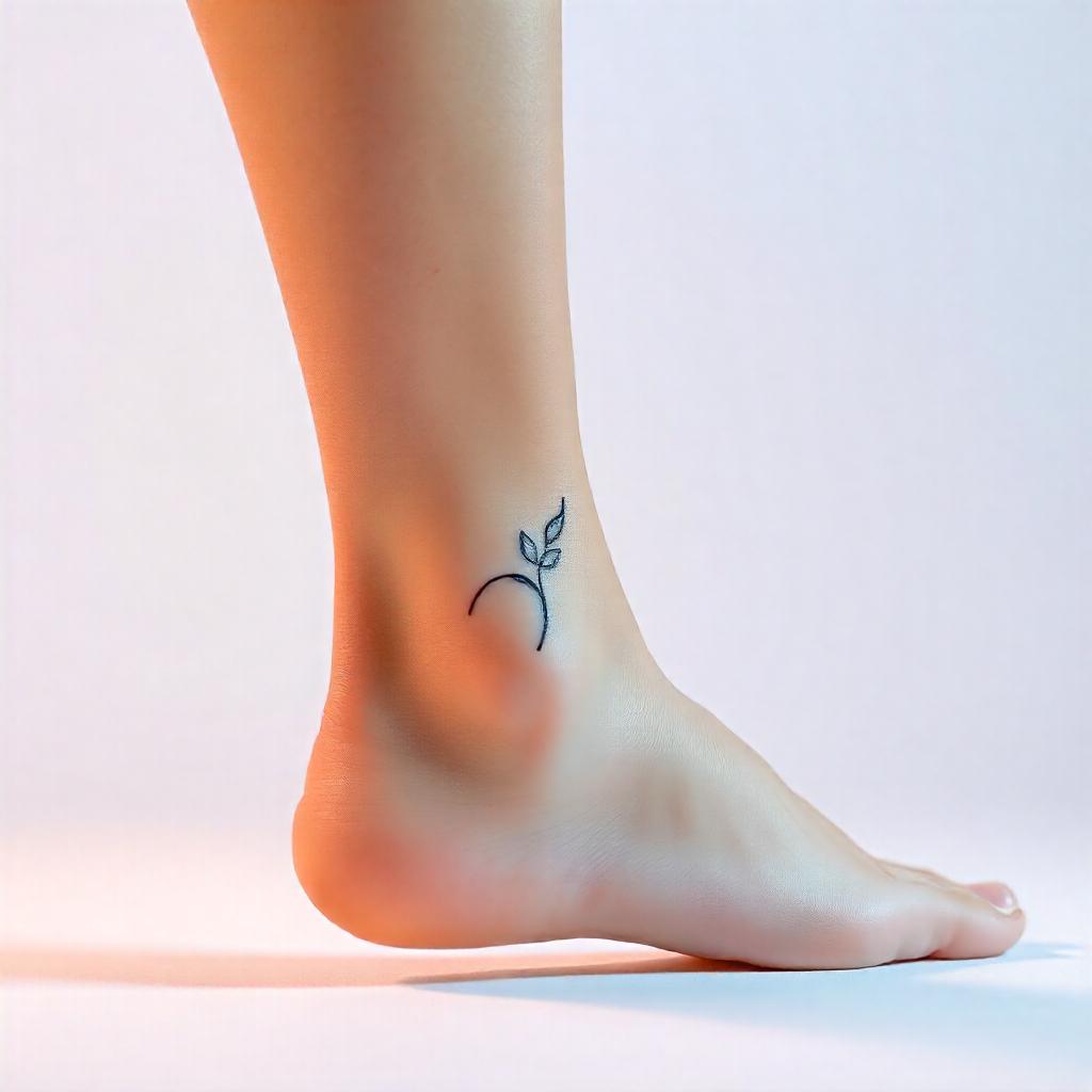 Tatuagem Minimalista no Tornozelo