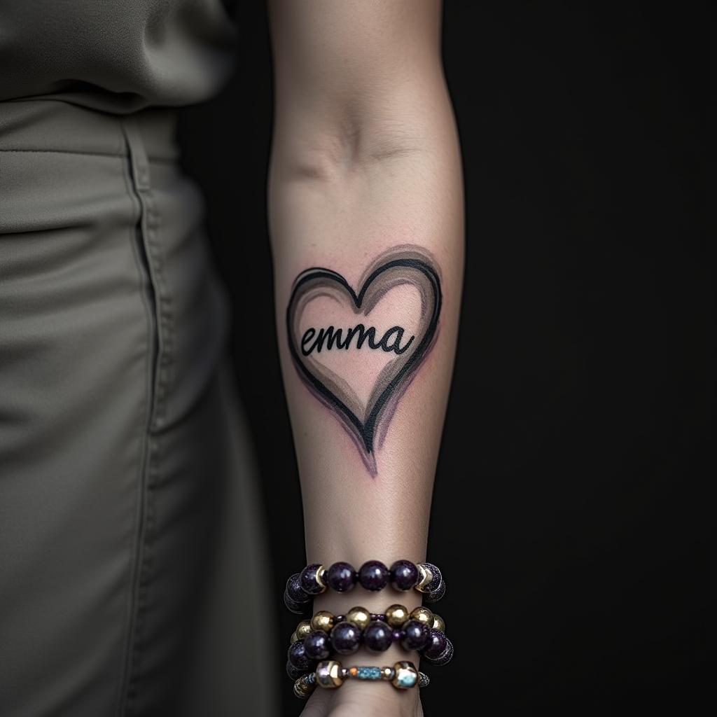 Tatuagem Feminina com o Nome "Emma"

