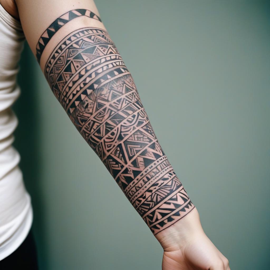 Tatuagem Tribal no Antebraço Feminina