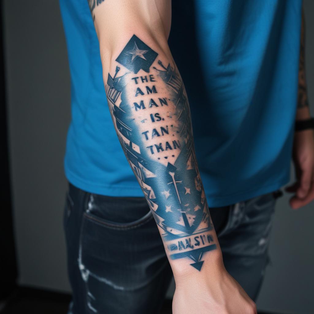 Tatuagem de Frase no Antebraço Masculina

