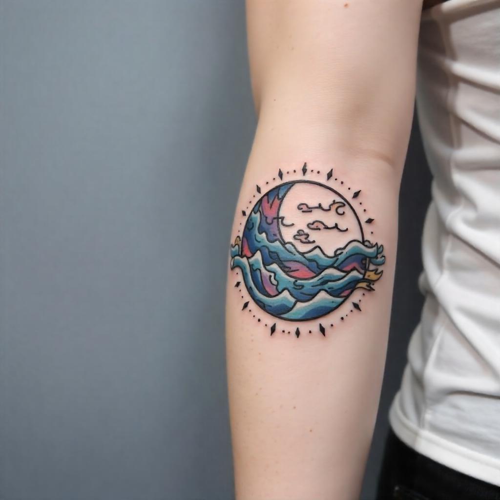 Tatuagem no Antebraço do Signo de Aquário 