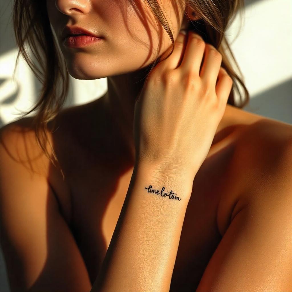 Tatuagem Minimalista no Pulso Feminina