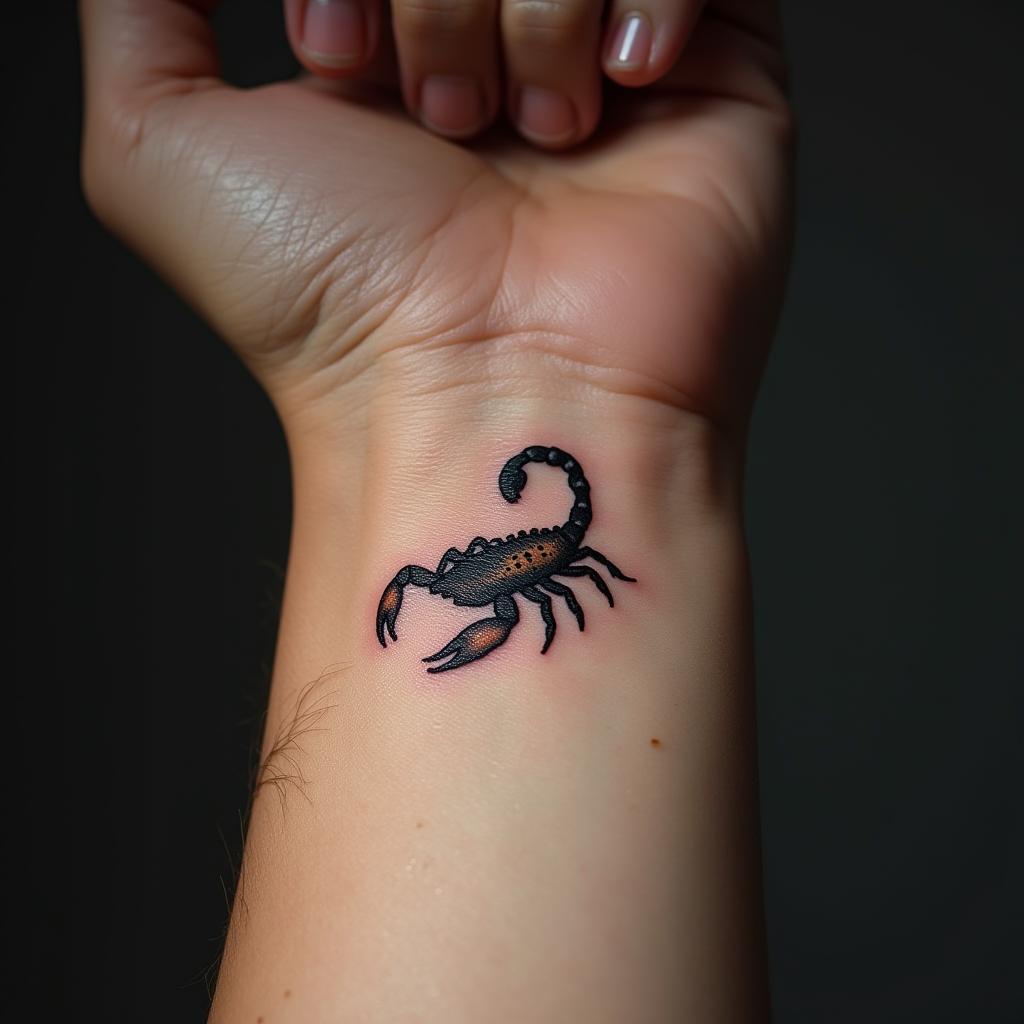 Tatuagem no Pulso do Signo de Escorpião