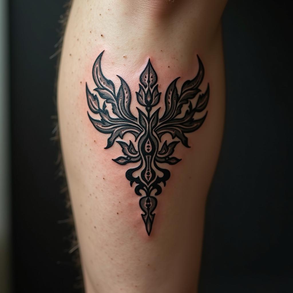 Tatuagem na Panturrilha Masculina