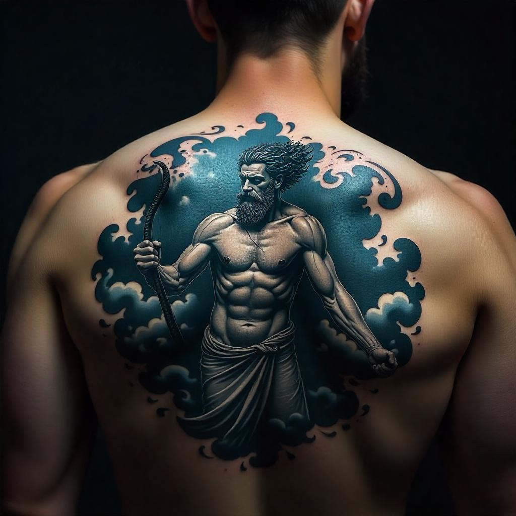 Tatuagem Masculina de Hades nas Costas 